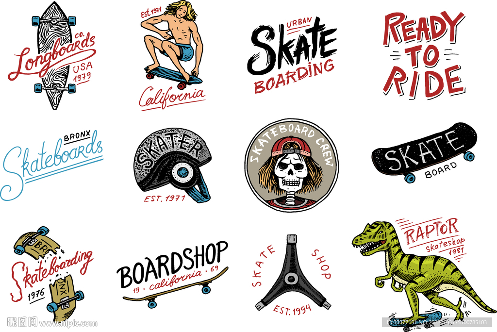  报纸 漫画 字母 潮牌 恐龙