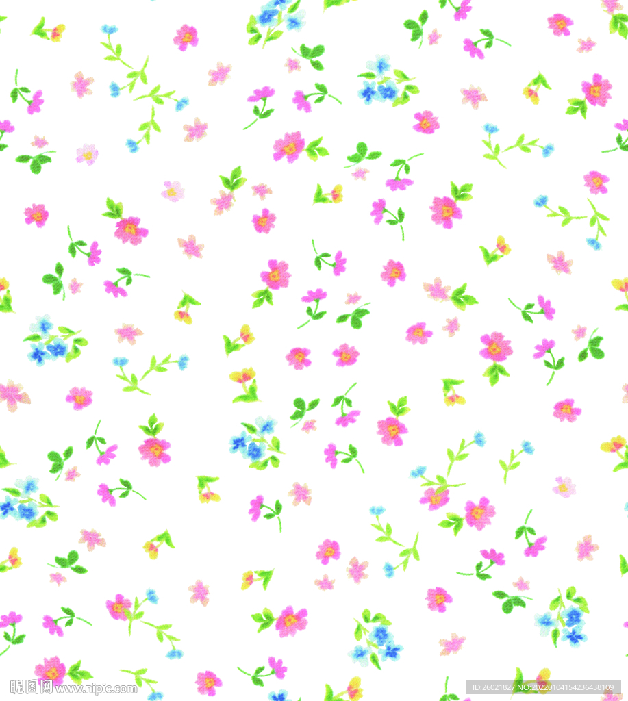 小碎花小清新数码印花