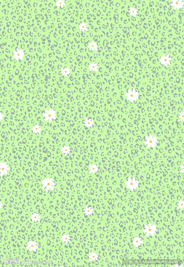 豹纹小碎花数码印花