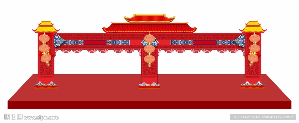 新年拍照堆头美陈