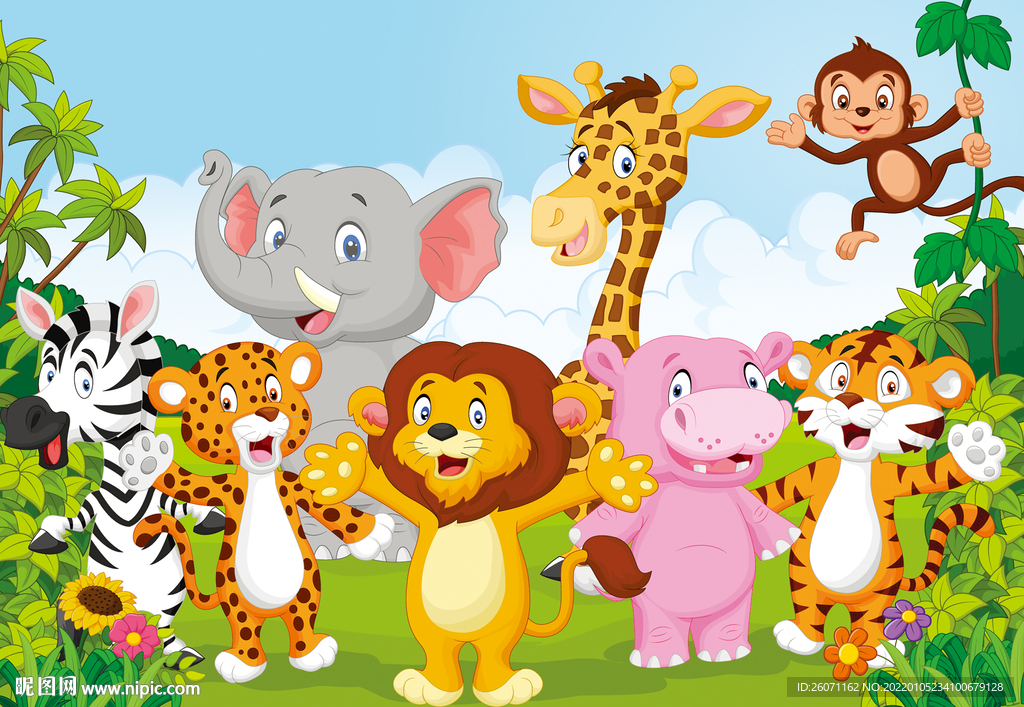 动物园工装背景墙