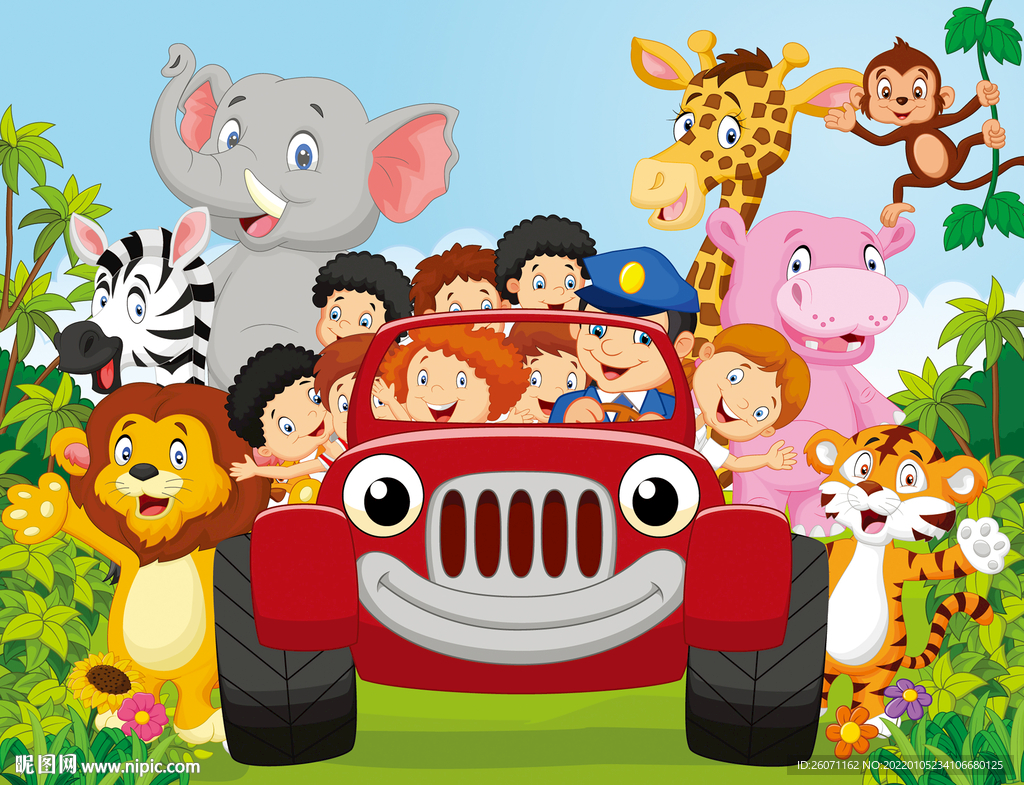 动物园工装背景墙