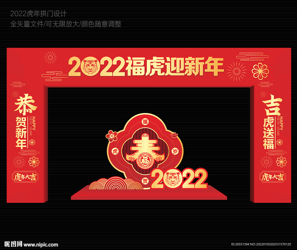 2022虎年新年门头