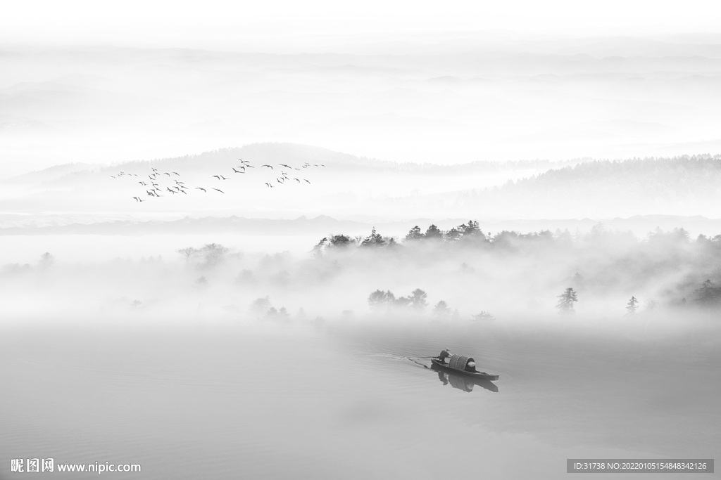 最新中式客厅山水画