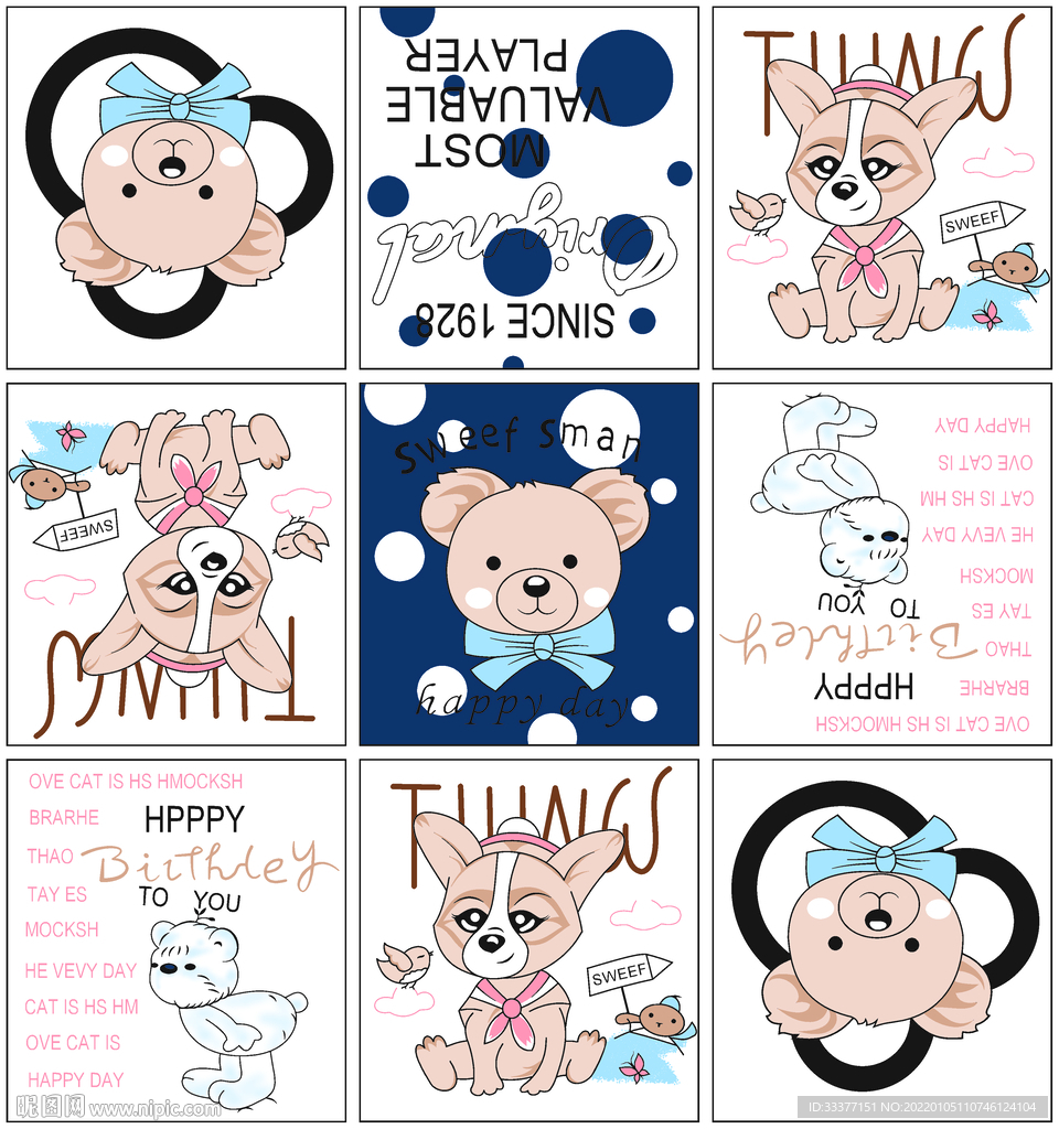  小熊 卡通 汽车 潮牌   