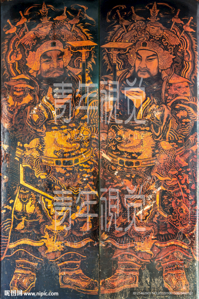 潮汕漆画门神画工艺师陈成光棉湖