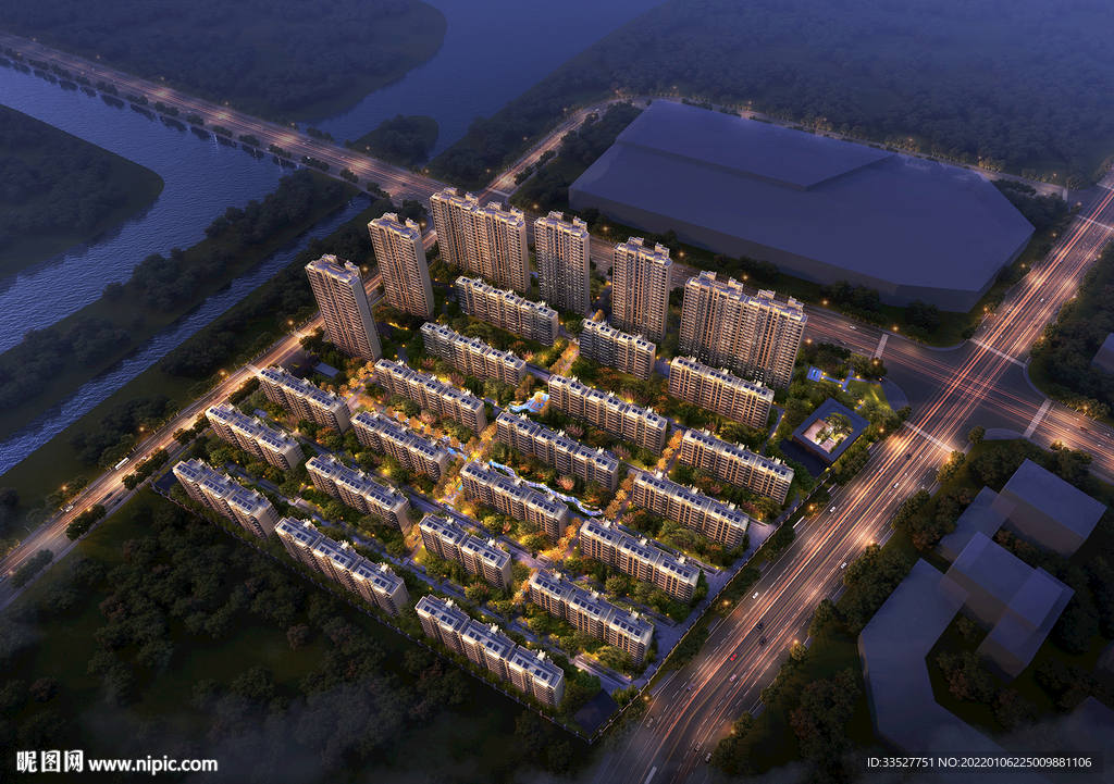 住宅小区鸟瞰图