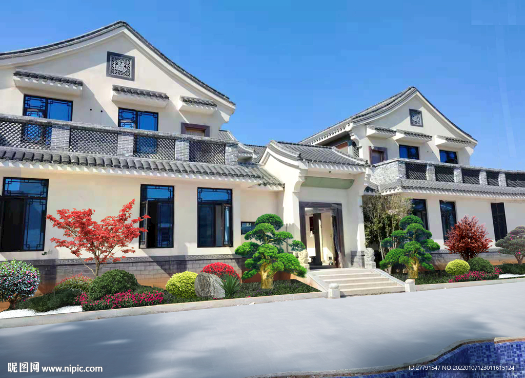 别墅庭院景观设计效果图