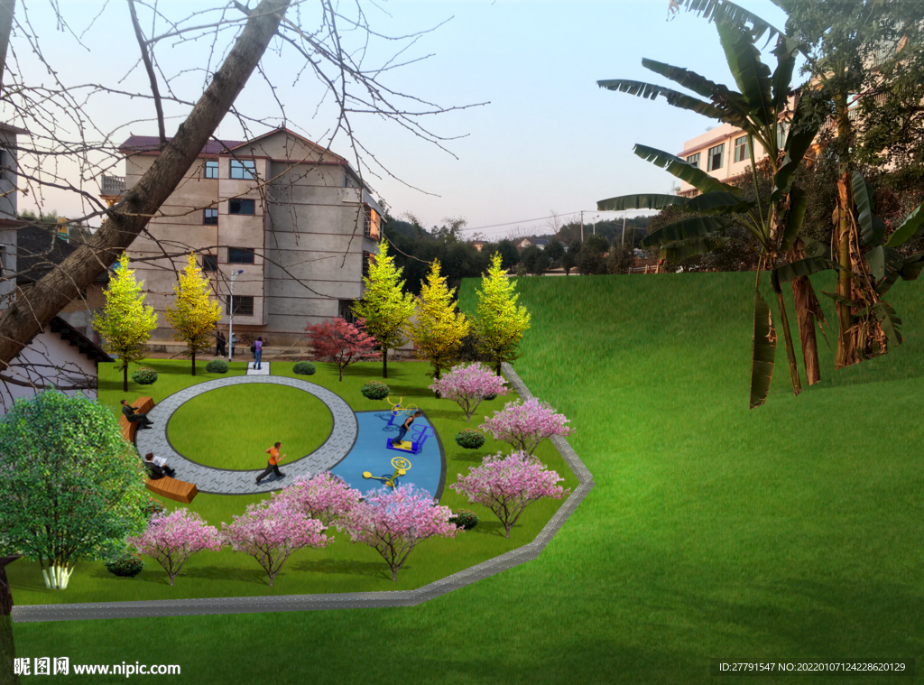 美丽乡村绿化景观设计效果图