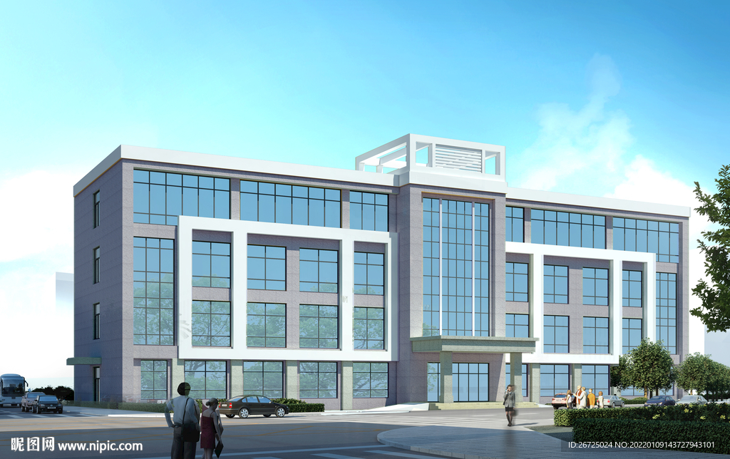 办公楼建筑外观设计案例效果图