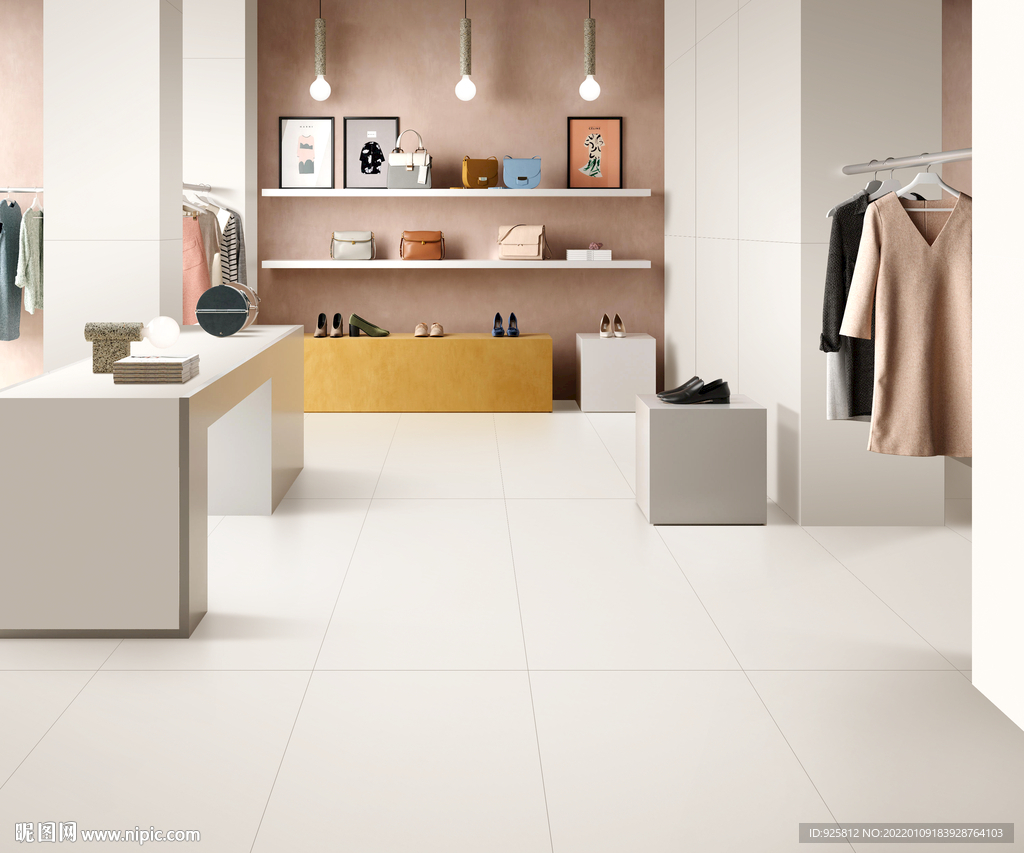 服饰包包店瓷砖应用