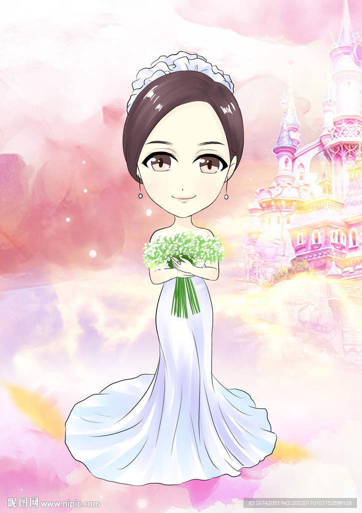 婚礼女PSD精细分层人物