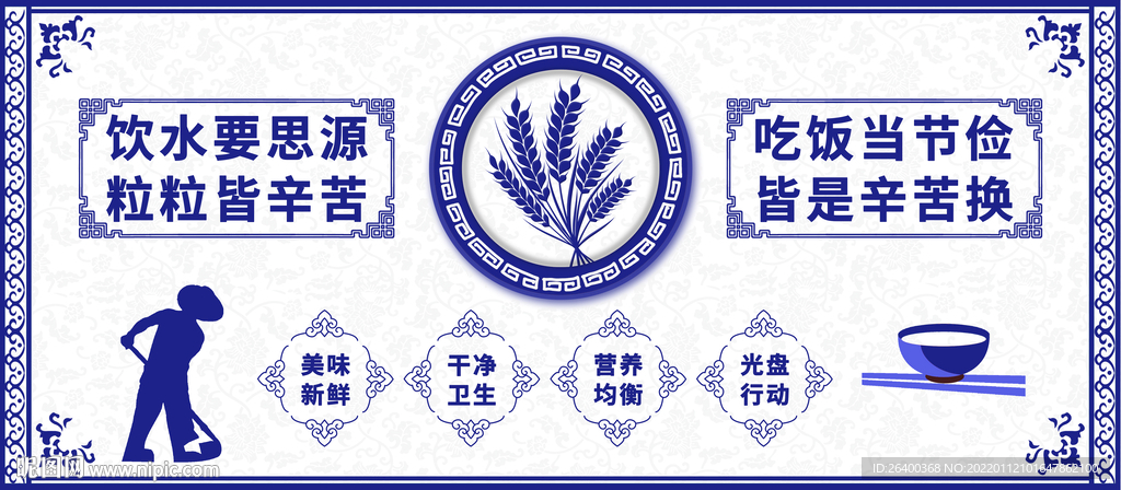 节约粮食展架宣传栏