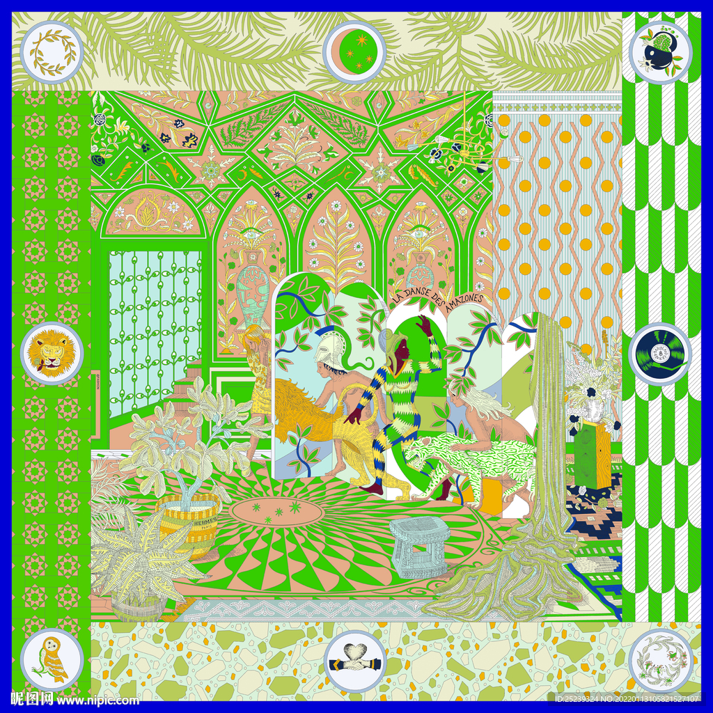 爱马仕方巾 大牌 数码印花