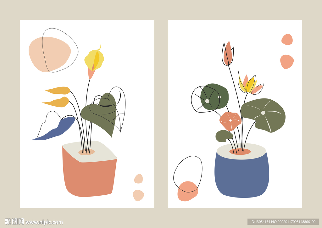 手绘家居装饰无框画