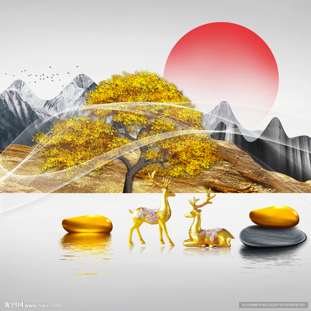 高清分层装饰画