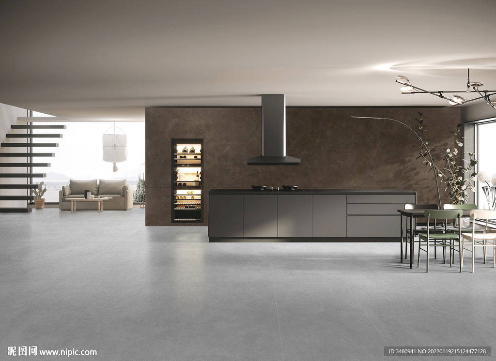 极简开放式厨房