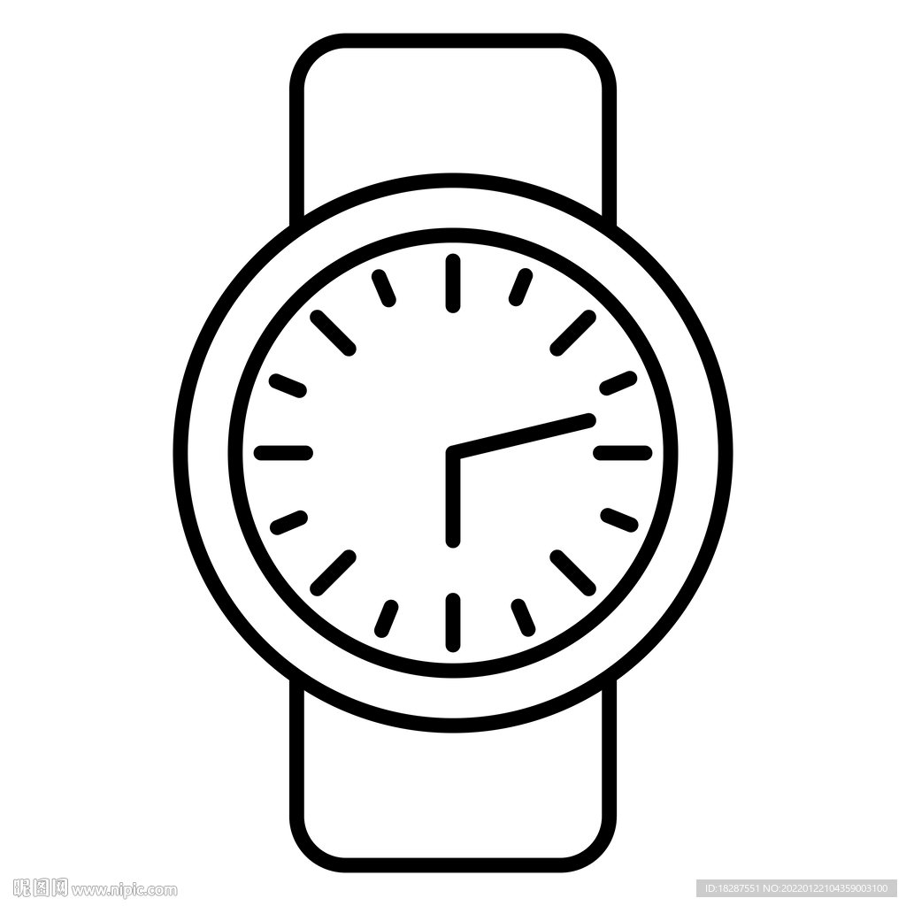 简约手表图标