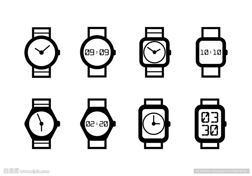 简约手表图标