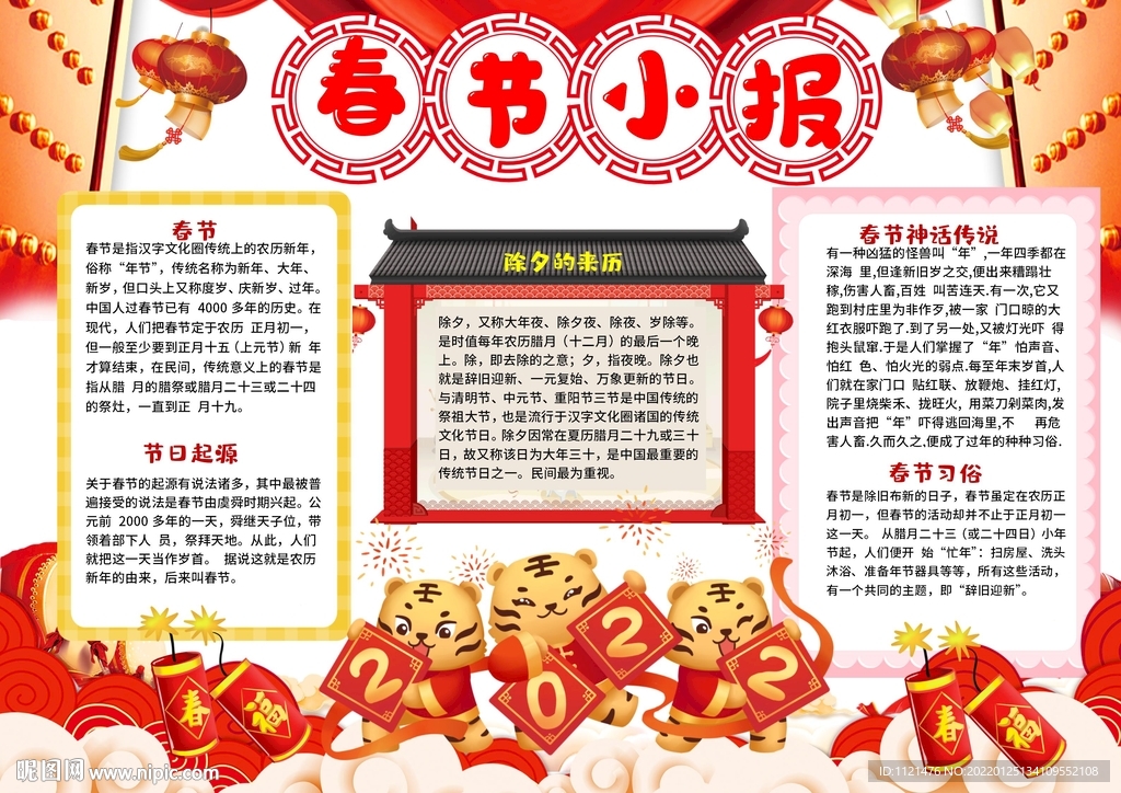 春节小报春节手抄报