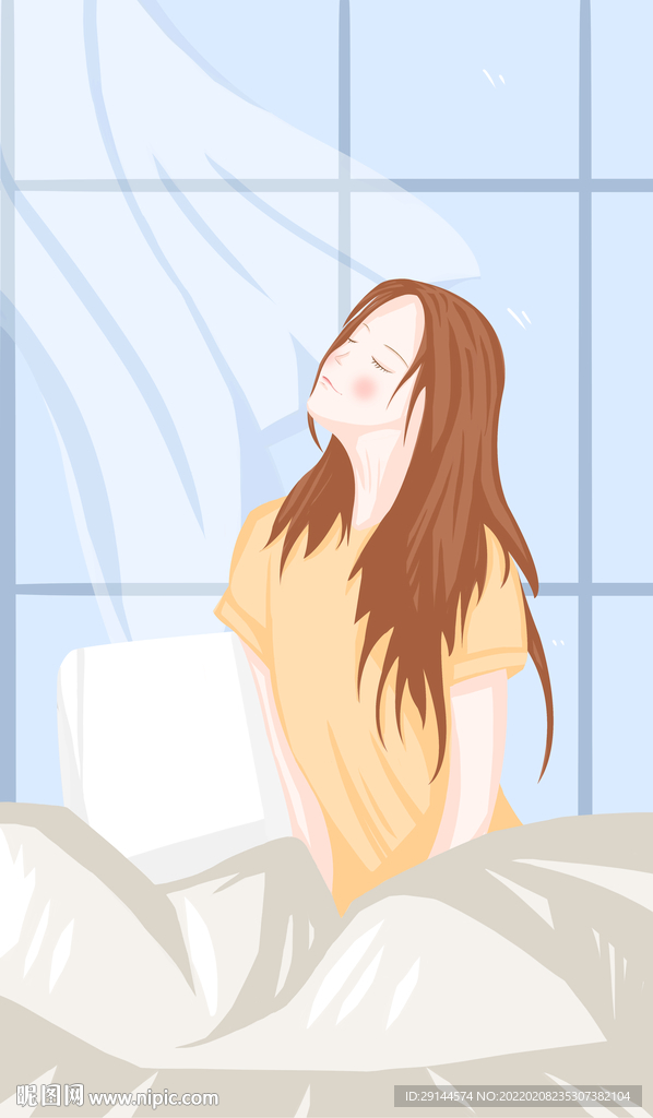起床的女孩
