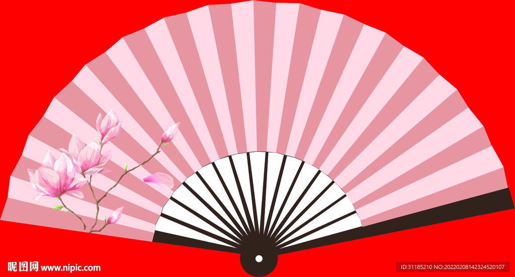 生日宴订婚宴背景纸折扇