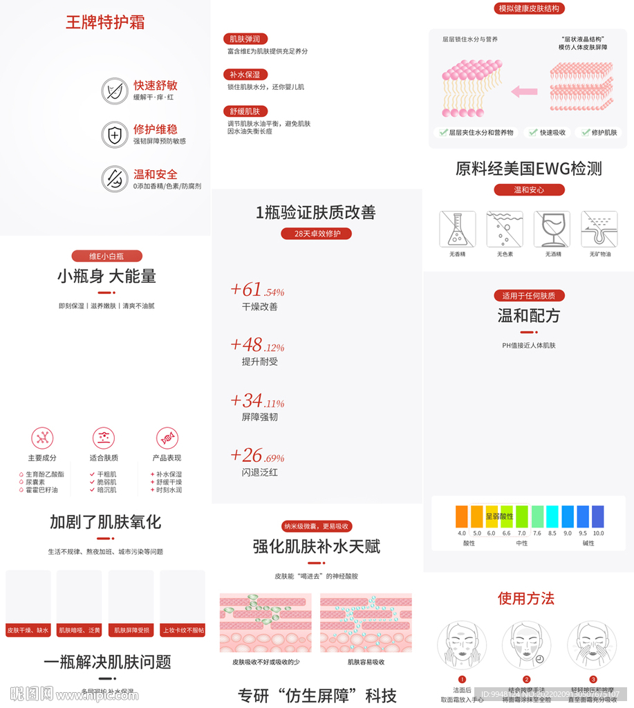 护肤面霜精华液精华乳详情页描述