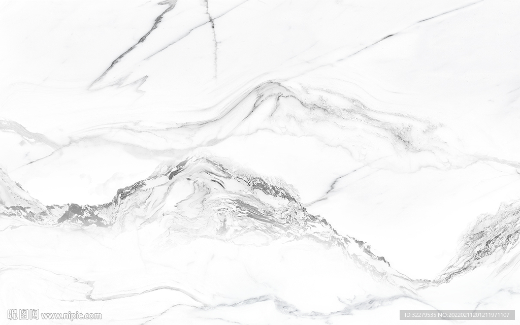 爵士白客厅山水 分层TIF