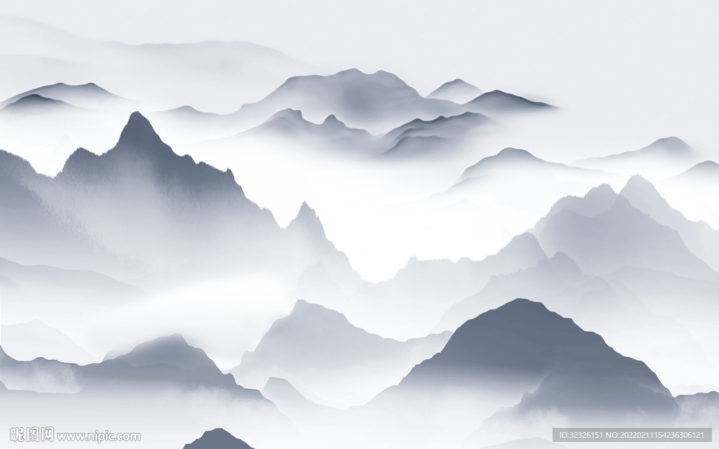 高清山水背景图 tif分层画