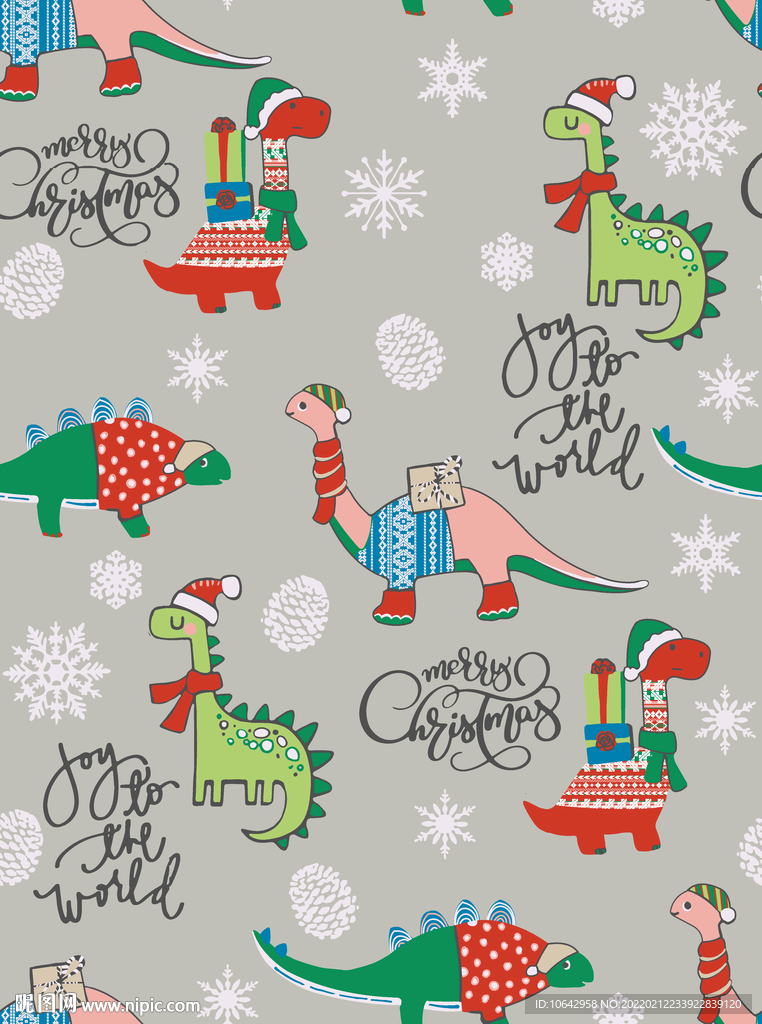 可爱恐龙卡通图案