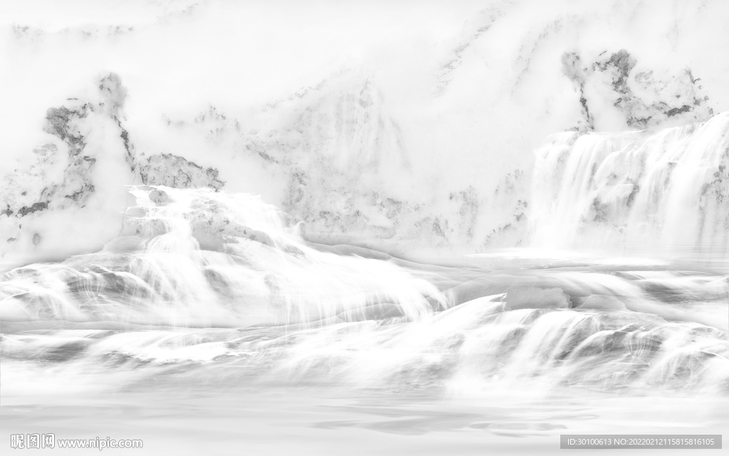 爵士白客厅最新山水 tif分层