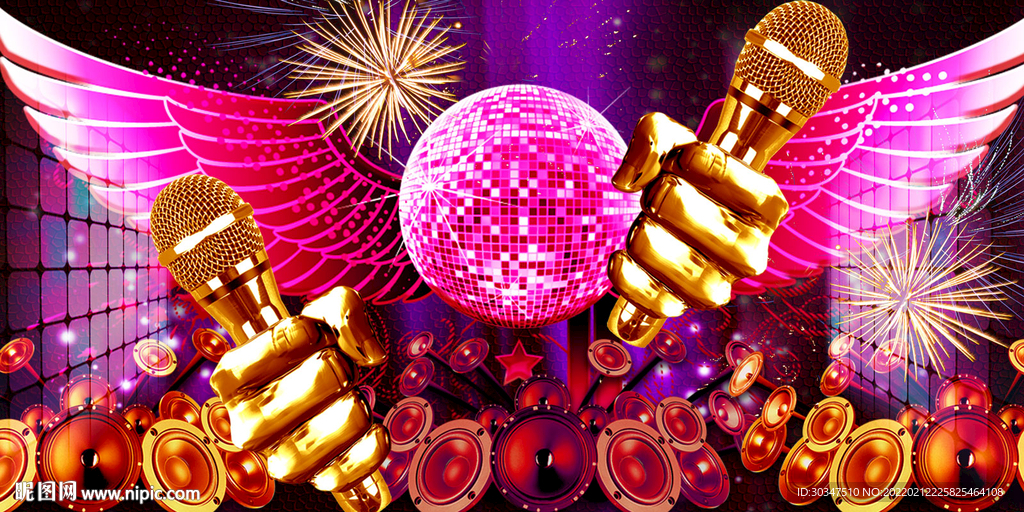 KTV麦霸酒吧背景墙