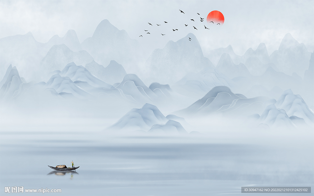 最新现代高档山水 TIF分层