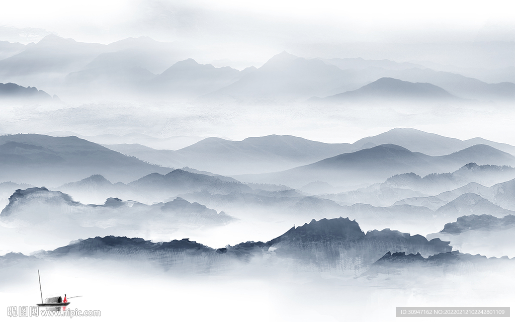 简约现代高档山水 TIF分层