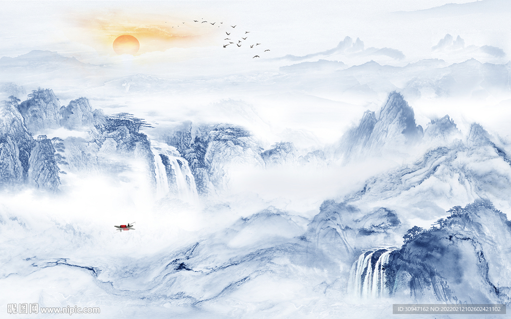 高清 现代高档山水 TIF分层