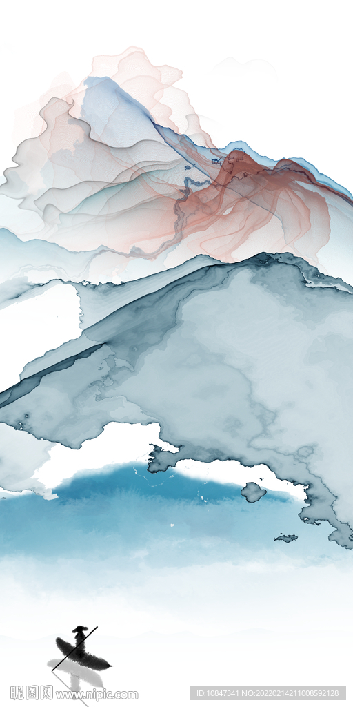 简约 别墅山水玄关 TIF分层