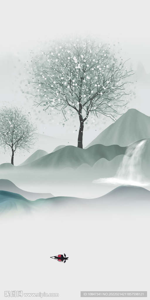 高档 别墅山水玄关 TIF分层