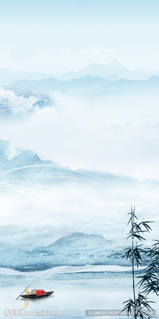 最新山水玄关新画 TIF分层