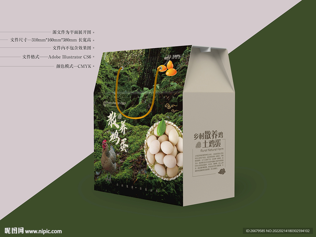 土鸡蛋包装 平面图