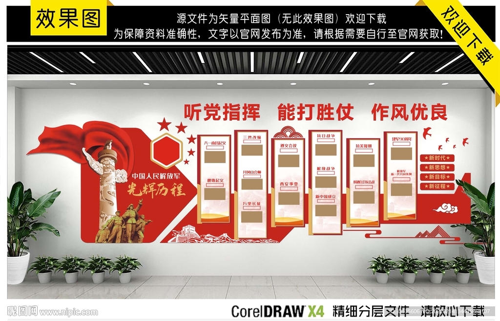 党的发展历程文化墙