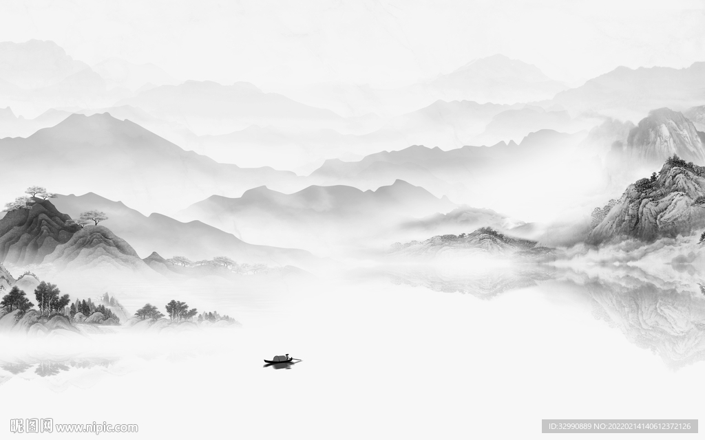 高清最新山水画 TIF分层画