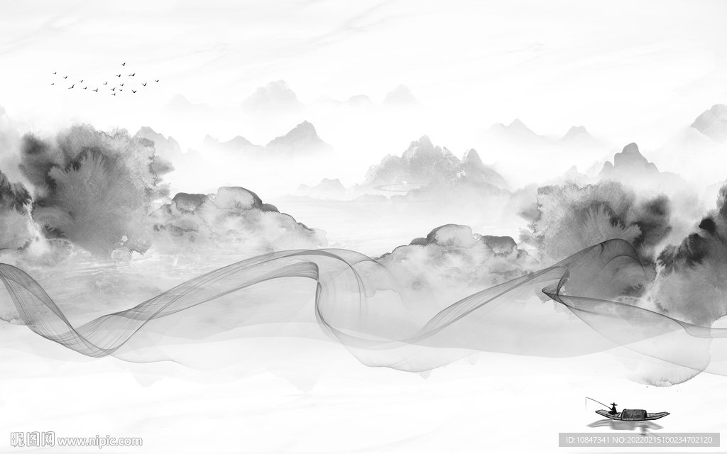 别墅灰色新款山水 TIF分层