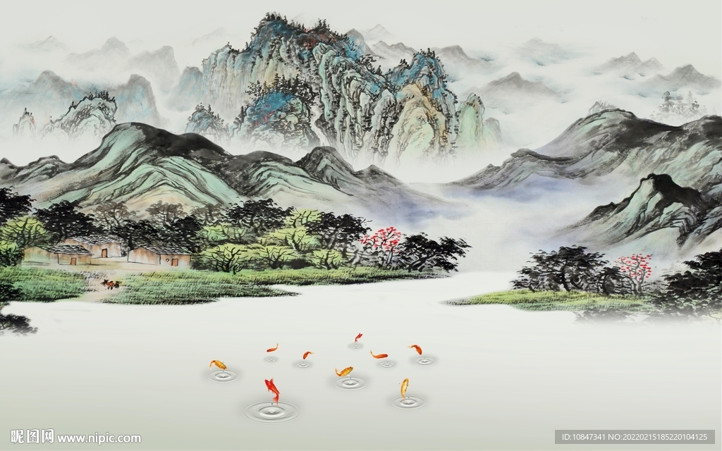 爆款意境大山水画 TIF分层