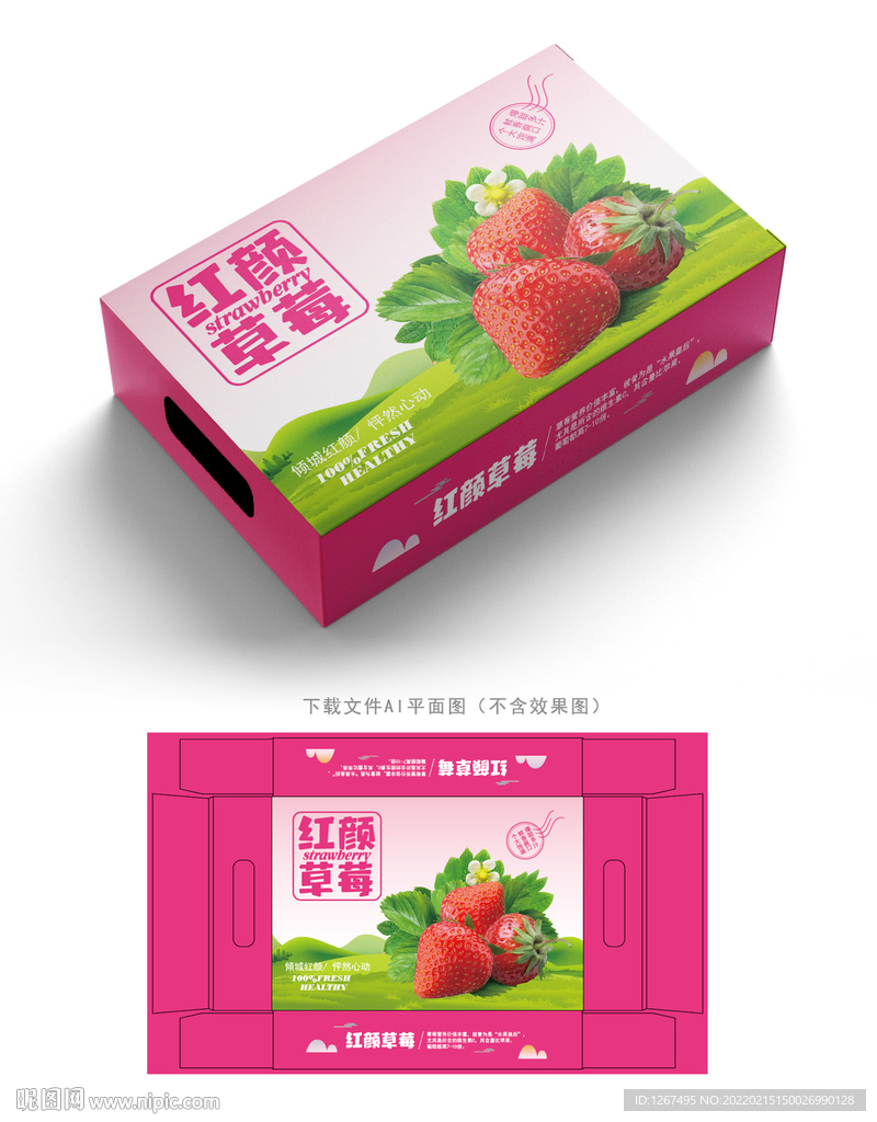 红颜草莓包装 