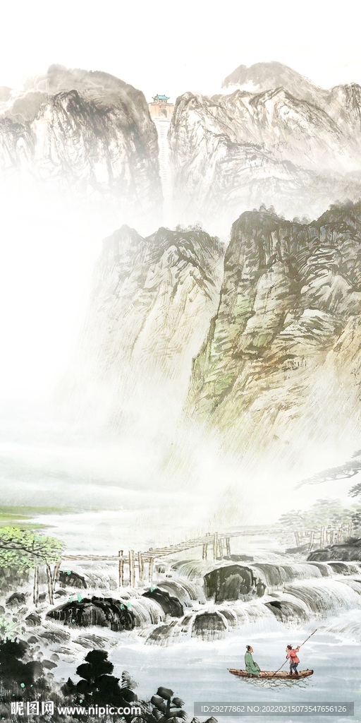 最新高雅山水玄关 TIF分层