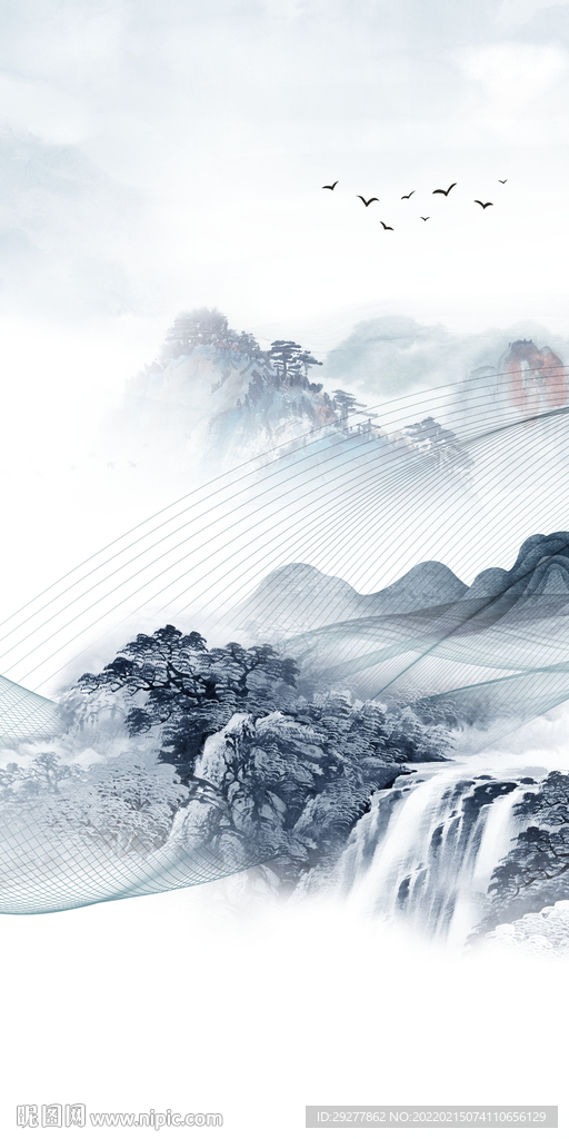 意境高雅山水玄关 TIF分层