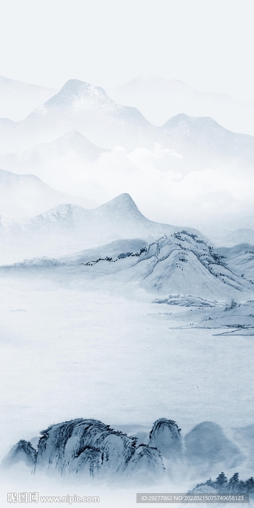 新品山水中式玄关 TIF分层