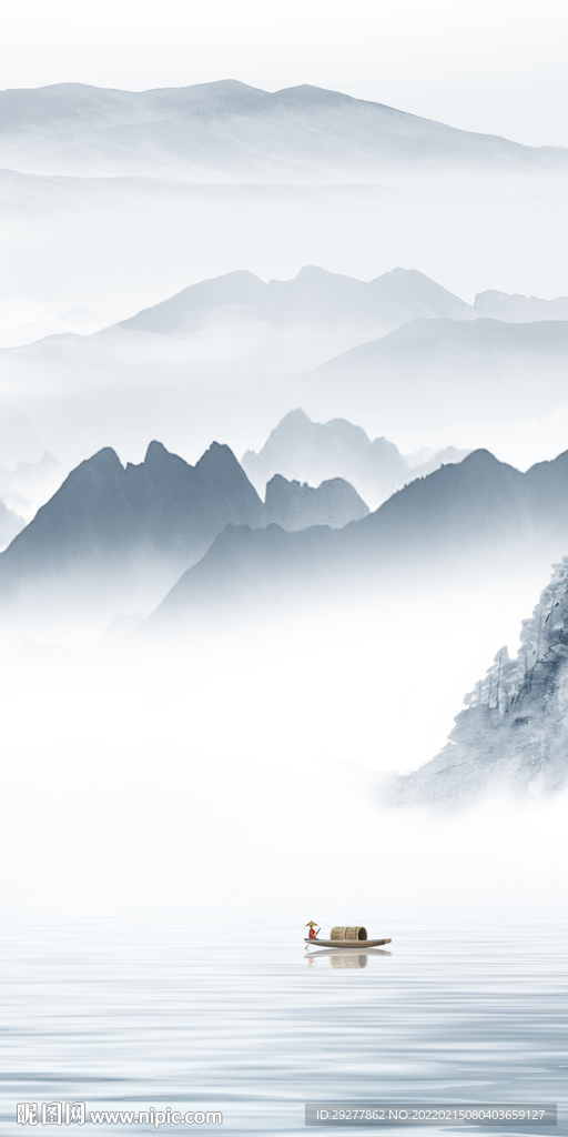 别墅山水中式玄关 TIF分层