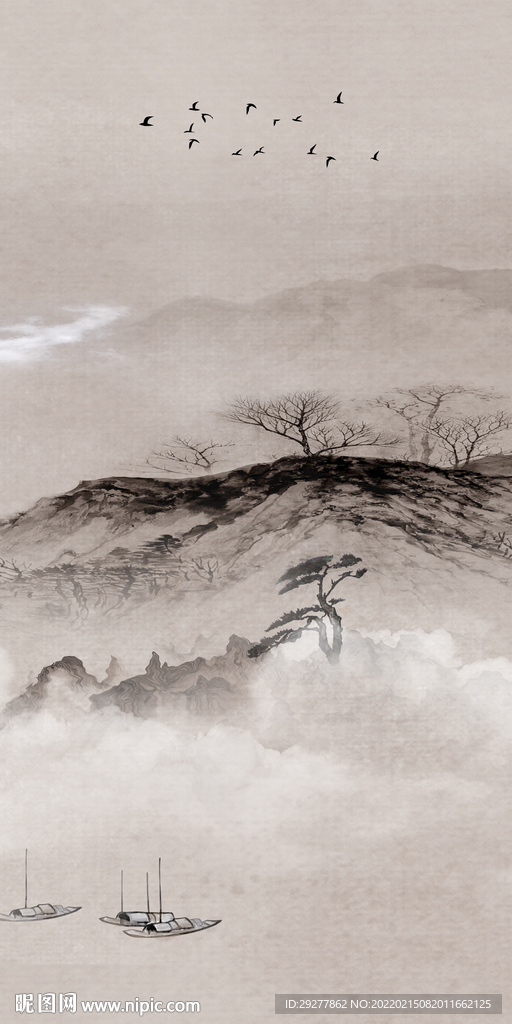 最新中式玄关背景 TIF分层