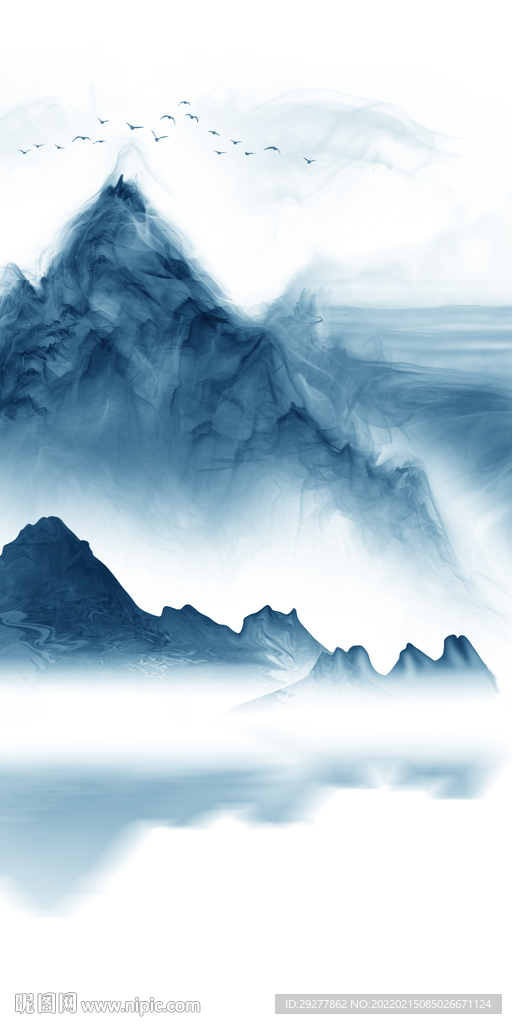 中式现代玄关背景 TIF分层